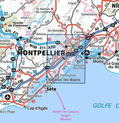 Carte IGN montpellier palavas les flots 2743ET série Top 25