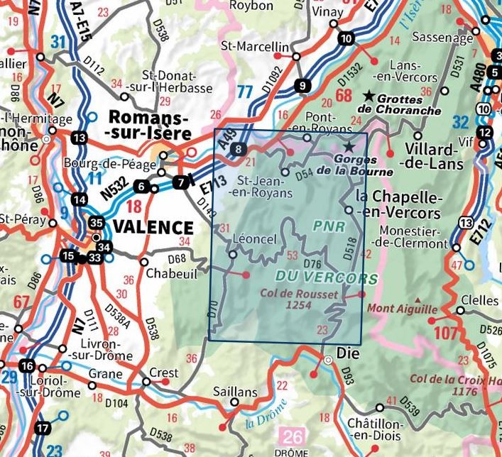 Carte IGN combe laval 3136ET série Top 25