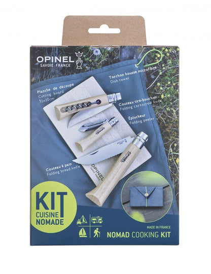 Kit 3 couteaux + planche Opinel Nomade