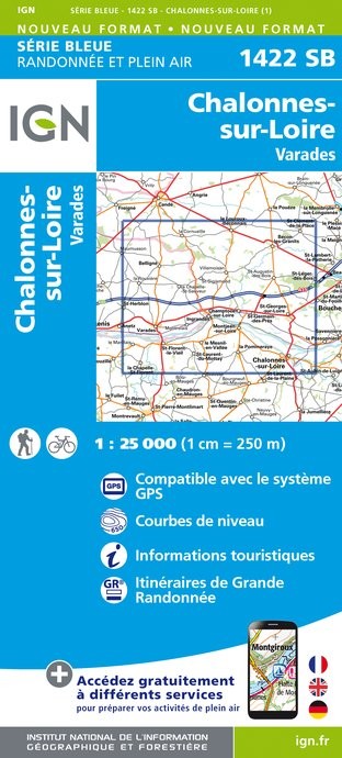 Carte randonnée Chalonnes sur Loire/Varades | série Bleue IGN