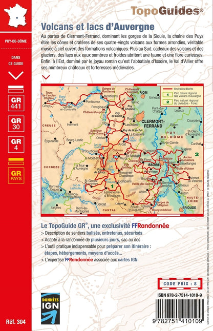 GR4 Volcans et lacs d'Auvergne | Topoguide FFRP