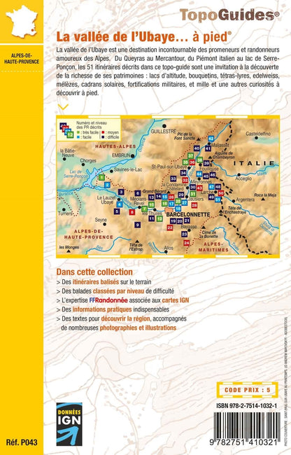 51 randonnées dans la Vallée de l'Ubaye | Topoguide FFRP