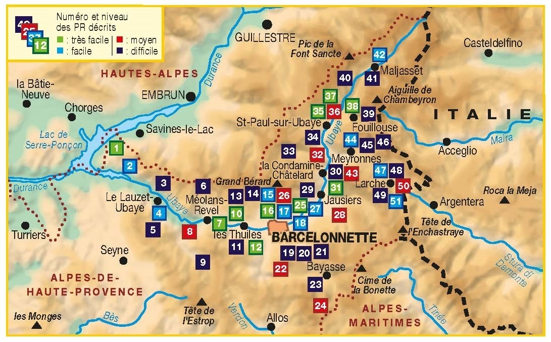 51 randonnées dans la Vallée de l'Ubaye | Topoguide FFRP