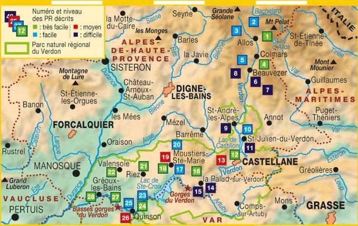 Le Verdon en 28 circuits de randonnées | Topoguide FFRP