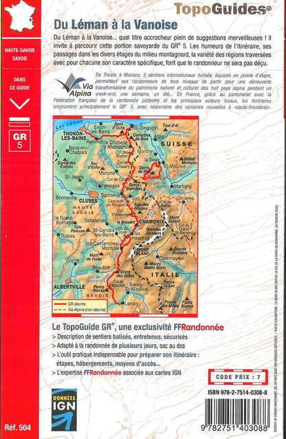 Traversée des Alpes du Léman à la Vanoise | Topoguide FFRP