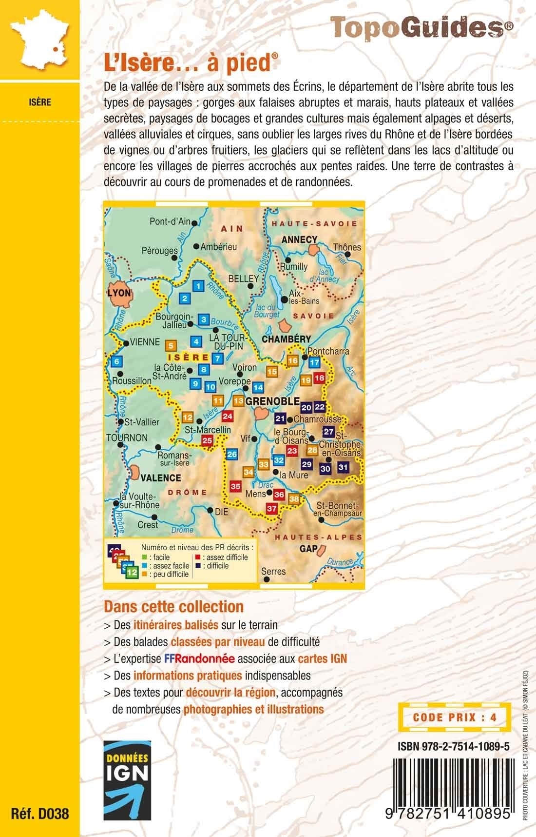 L'Isère en 38 circuits de randonnées | Topoguide FFRP