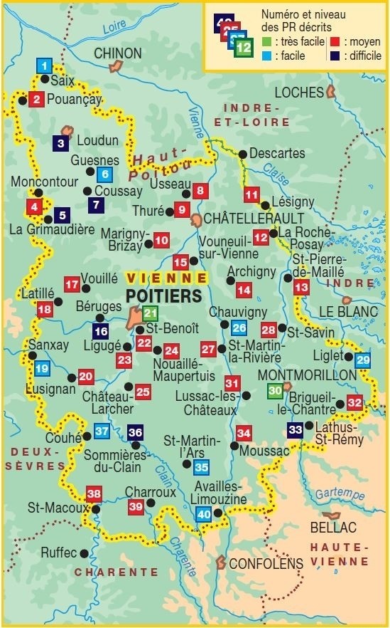 La Vienne en 40 circuits de randonnées | Topoguide FFRP