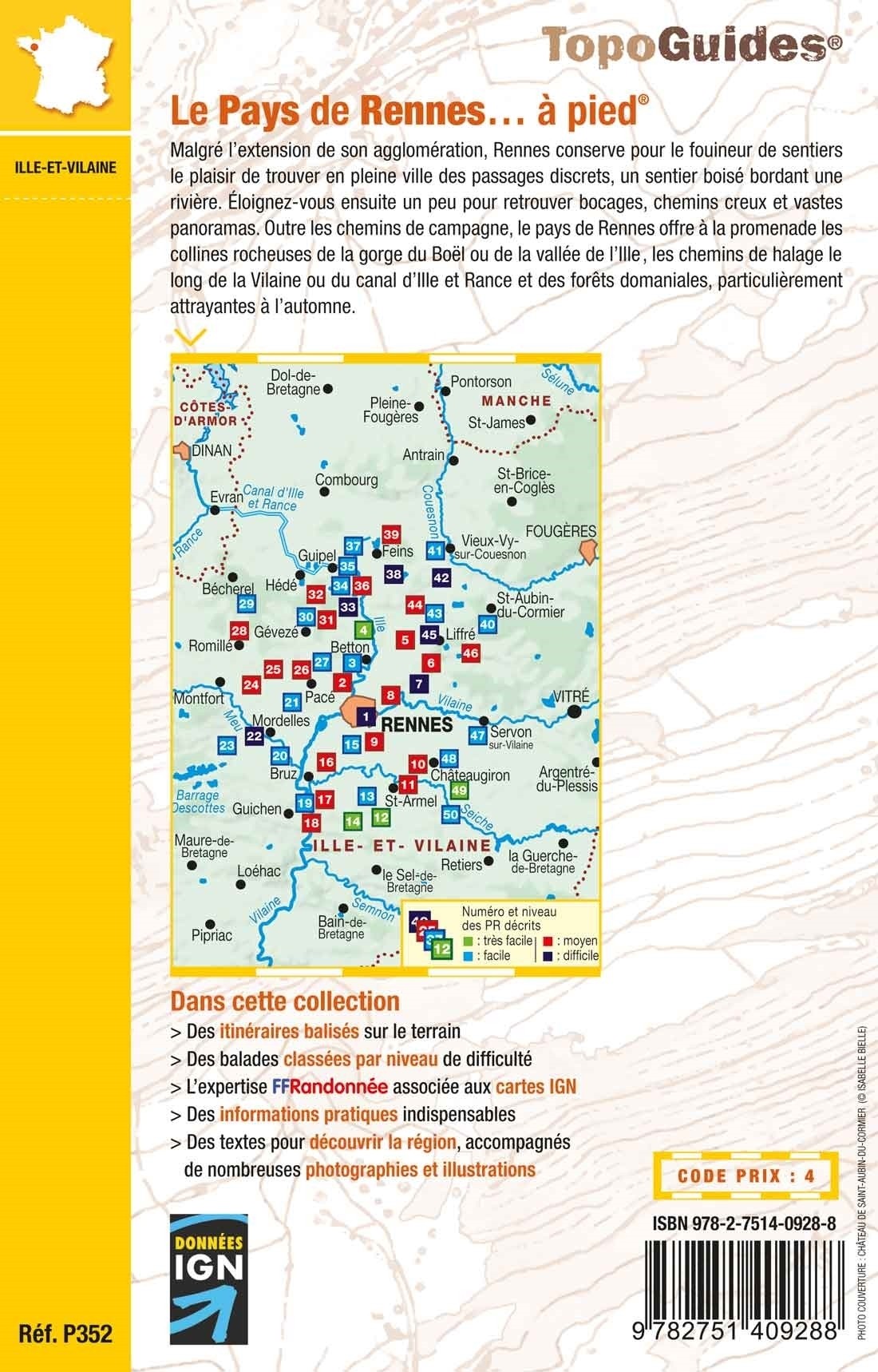 Pays de Rennes, 50 promenades | Topoguide FFRP