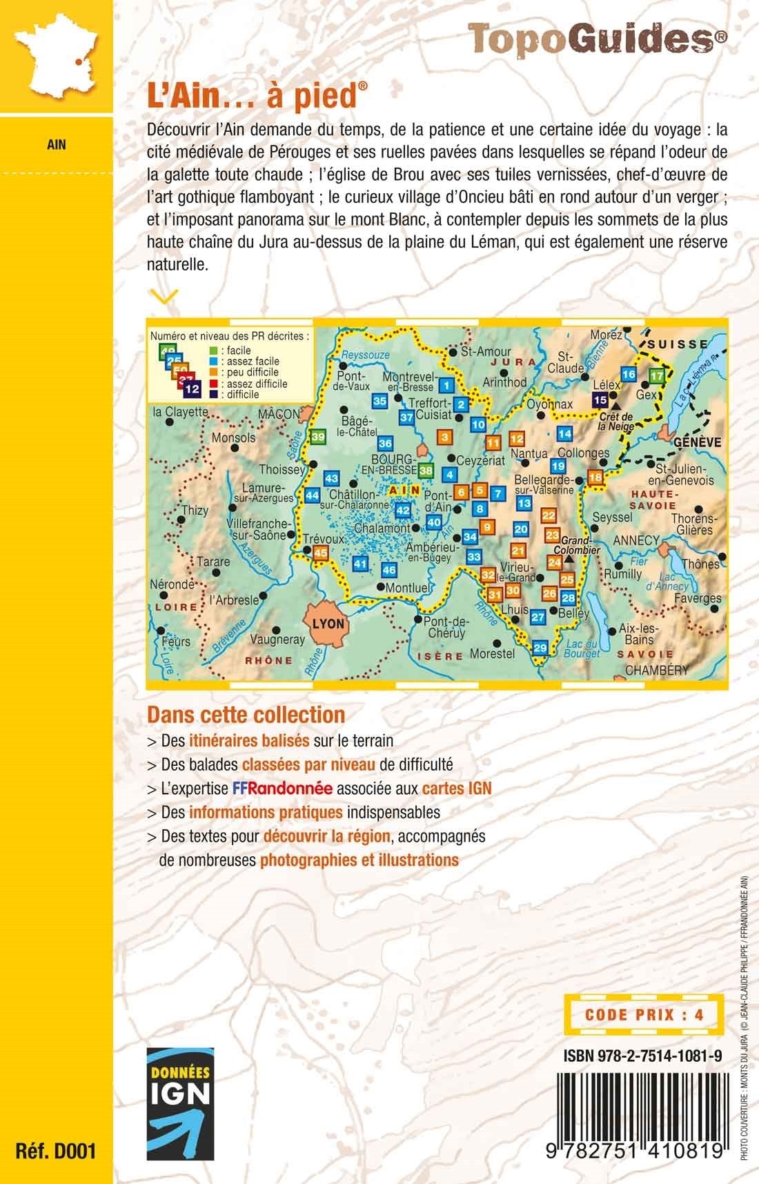 L'Ain en 46 circuits de randonnées | Topoguide FFRP