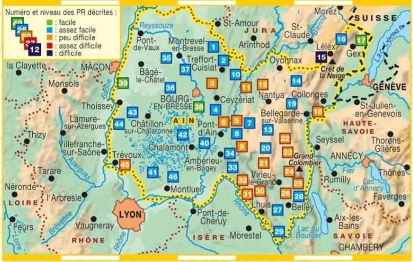 L'Ain en 46 circuits de randonnées | Topoguide FFRP