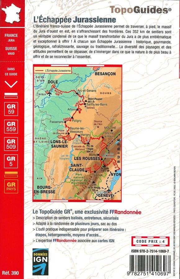 L'échappée Jurassienne - France et Suisse | Topoguide FFRP