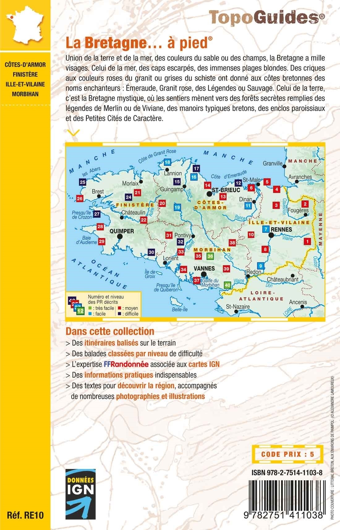 La Bretagne en 40 randonnées | Topoguide FFRP