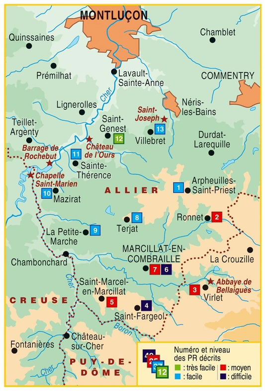 La Combraille Bourbonnaise à pied | Topoguide FFRP