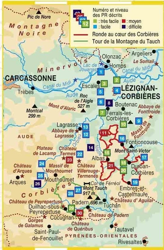 Randonnnées dans le Corbières Minervois. | Topoguide FFRP