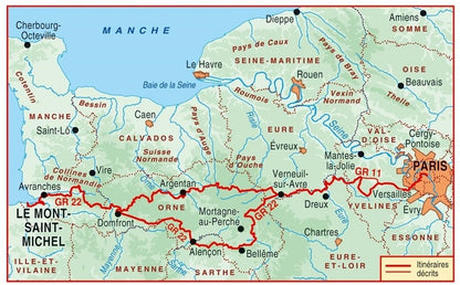 GR22 - Chemin vers le Mont-Saint-Michel | Topoguide FFRP