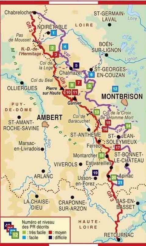 GR3 - Les Monts du Forez  | Topoguide FFRP