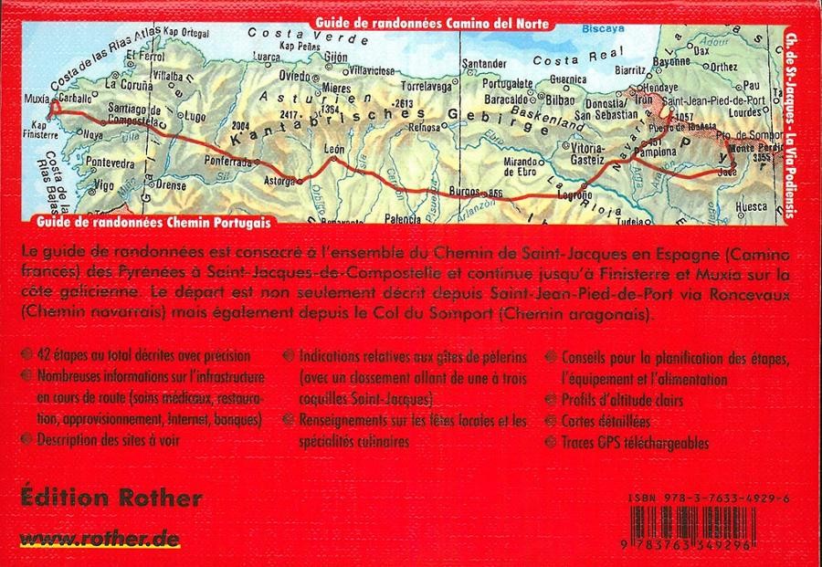 Guide Rother de randonnée Chemin de St Jacques - Espagne