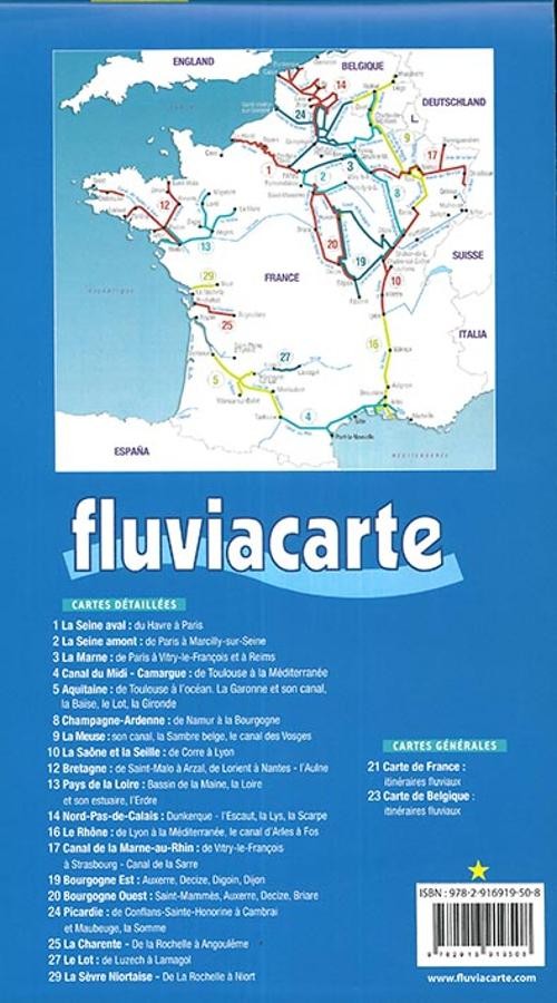 carte fluviacarte 21 - Itinéraires fluviaux France