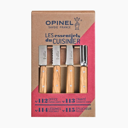 Coffret 4 couteaux de cuisine manche en Olivier | Opinel