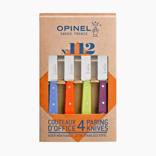 Coffret Opinel de 4 couteaux Office n°112 acidulés