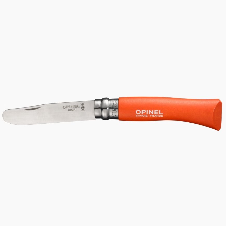 Opinel n°7 bout rond pour enfants - Mandarine