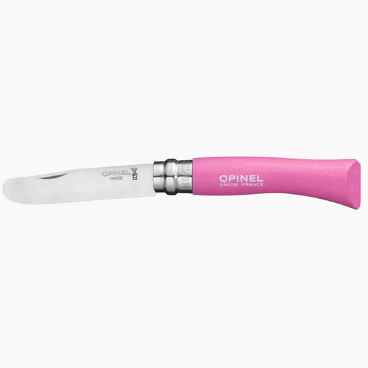 Opinel n°7 bout rond pour fille - Fuchsia