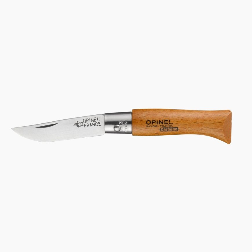 Couteau Opinel n°3  lame en carbone et manche en hêtre