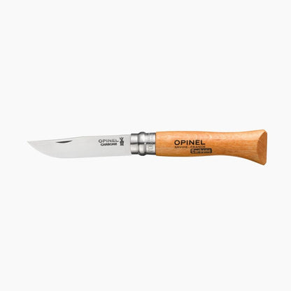 Couteau Opinel n°6 lame en carbone et manche en hêtre