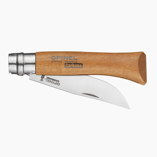 Couteau Opinel n°10 lame en carbone et manche en hêtre