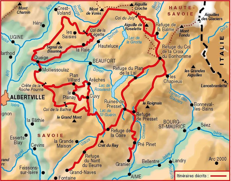 Tour du Beaufortain en randonnées| Topoguide FFRP