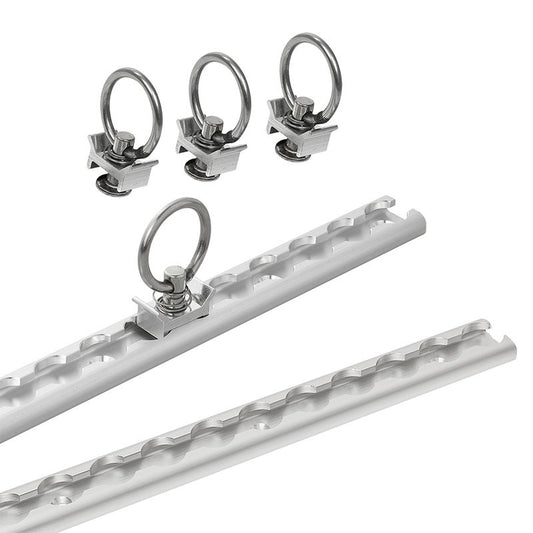 Jeu de 2 rails d'arrimage en aluminium pour van et fourgon