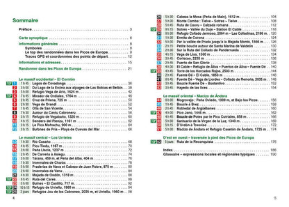 Sommaire du guide Rother picos de europa